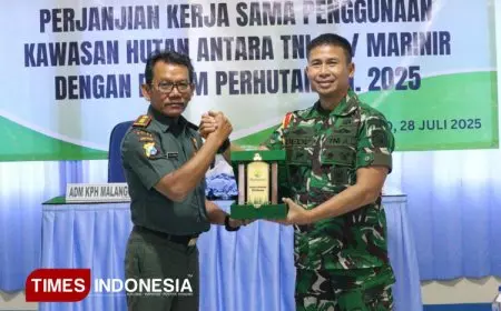 Sinergi Astacita: Perhutani KPH Malang dan TNI AL Tandatangani PKS PKH untuk Latihan Tempur