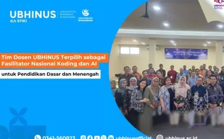 Tim Dosen UBHINUS Malang Terpilih sebagai Fasilitator Nasional Koding dan AI untuk Pendidikan Dasar dan Menengah