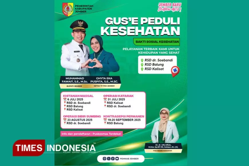 Sesuai Komitmen UHC Untuk Semua, Pemkab Jember Gelar Layanan Medis Gratis