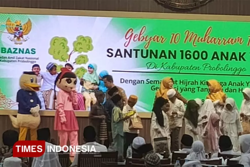 Ribuan Anak Yatim di Probolinggo Terima Santunan Baznas