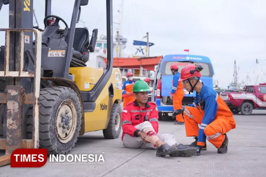 Perkuat Kesiapsiagaan Area Tersus, Pupuk Kaltim Latih Tanggap Darurat Kecelakaan Transportasi Produk