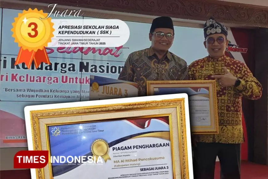 SSK MA Al Ittihad Malang Juara 3 Lomba Sekolah Siaga Kependudukan Jatim