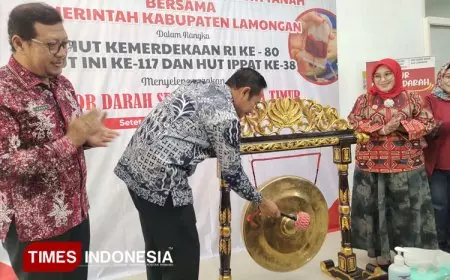 Peringati HUT RI,  INI - IPPAT Gelar Donor Darah di PMI Lamongan