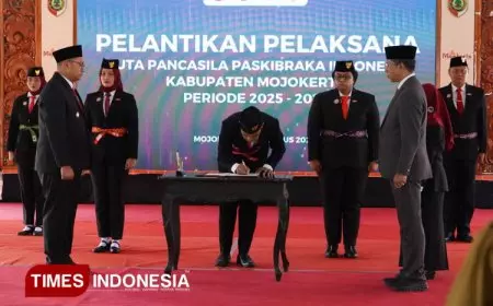 Duta Pancasila Paskibraka Kabupaten Mojokerto Resmi Dilantik