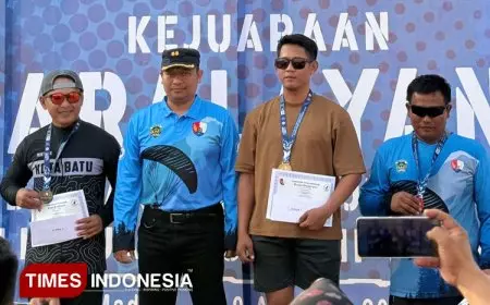 Anggota Kodim 0818/Malang-Batu Juara 2 Kejuaraan Paralayang Danlanud Iswahyudi Cup 2025