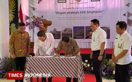 Groundbreaking dan Grand Launching Proyek Strategis KEK Singhasari Digelar di Museum Singhasari