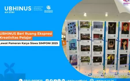 UBHINUS Beri Ruang Ekspresi Kreativitas Pelajar Lewat Pameran Karya Siswa SIMPONI 2025