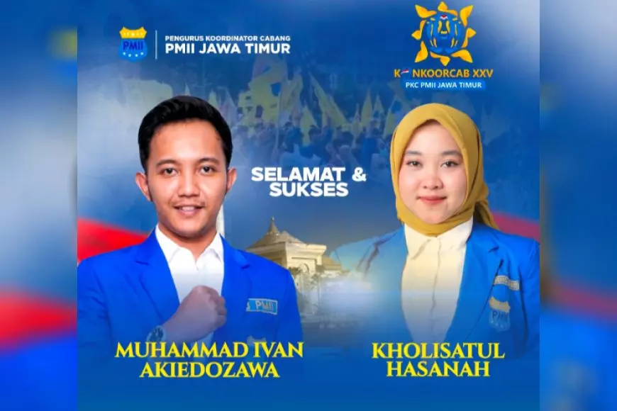 Edo-Lisa Terpilih Sebagai Ketua PKC dan Kopri PMII Jawa Timur