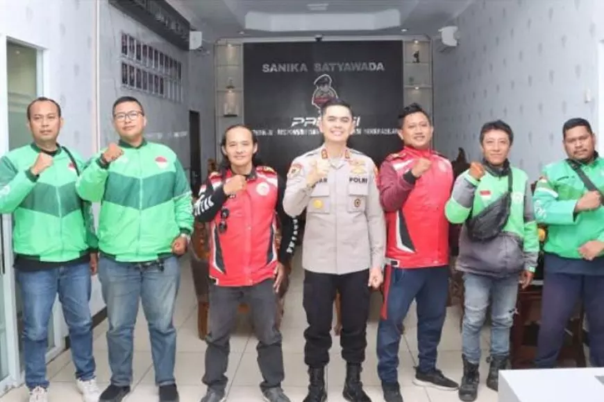 Silaturahmi Kapolres Indramayu dan Komunitas Ojol, Perkuat Sinergi Jaga Kamtibmas