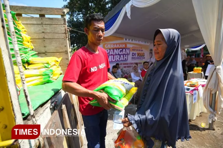 Gerakan Pangan Murah Kota Mojokerto Meriahkan HUT ke-80 RI