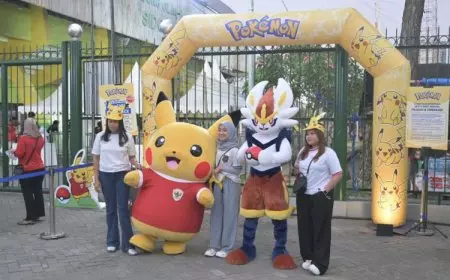 Pikachu Hadir Dikualifikasi Piala Asia U23, Menghibur Suporter Gelora Delta Sidoarjo