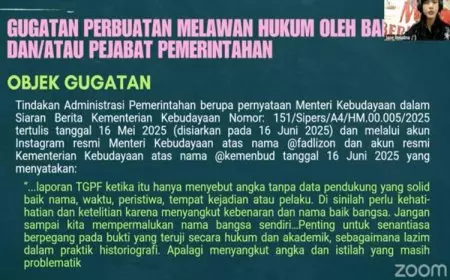 Koalisi Sipil Gugat Menbud Fadli Zon ke PTUN, Terkait Apa?