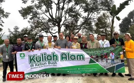 Akademi Buah Nusantara Jombang Studi Banding ke Kebun Buah Tenjo Bogo