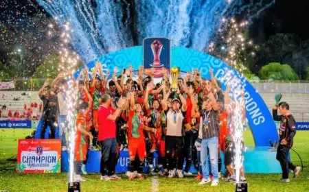 Tanjung Laut Rebut Trofi PKT Cup 2025 Usai Tumbangkan Loktuan Lewat Adu Penalti