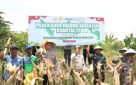 Polres Mojokerto Kota Panen Raya Jagung Kuartal 3