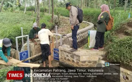 Fakultas Teknik Unmuh Jember Serahkan Pintu Air Irigasi untuk Petani Puger