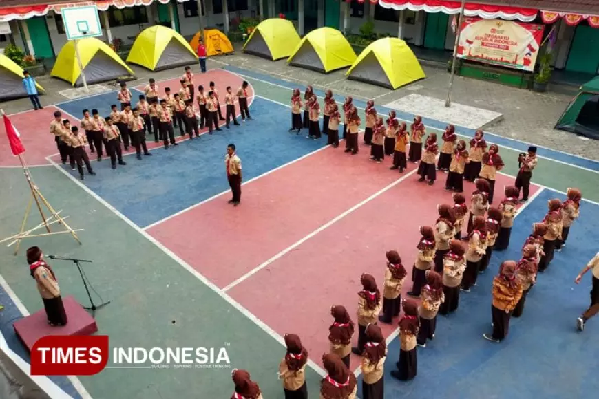 Persami Penggalang MTs Almaarif 01 Singosari, Terapkan Semangat Pramuka Generasi Terdahulu