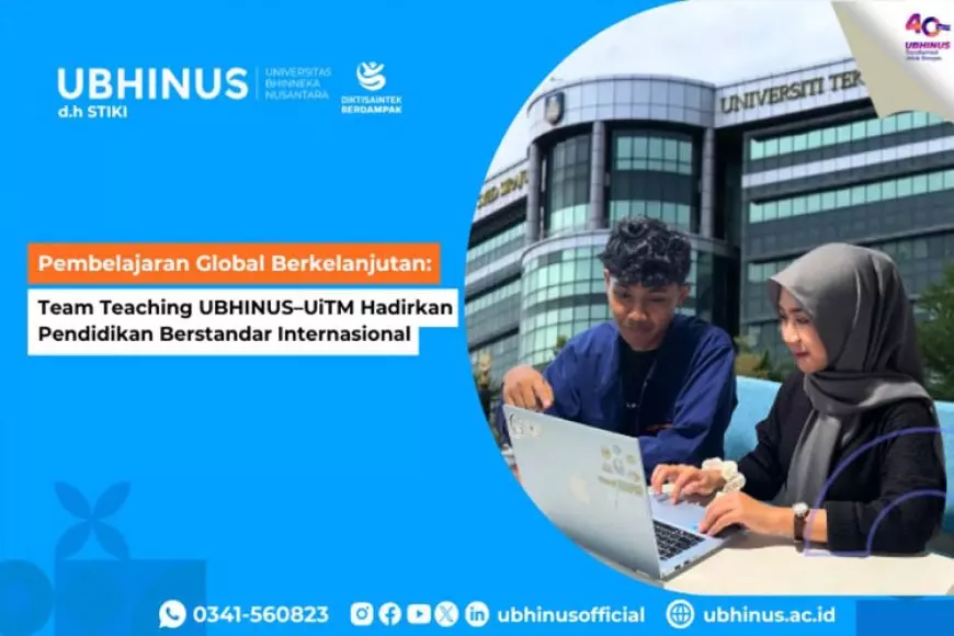 Pembelajaran Global Berkelanjutan: Team Teaching UBHINUS–UiTM Hadirkan Pendidikan Berstandar Internasional