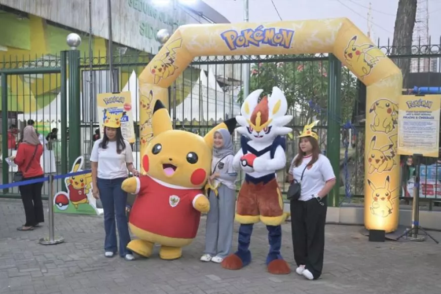 Pikachu Hadir Dikualifikasi Piala Asia U23, Menghibur Suporter Gelora Delta Sidoarjo