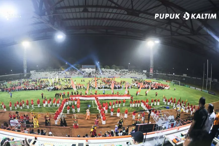 Meriah, Wakil Wali Kota Bontang Buka Pupuk Kaltim Cup 2025, Loktuan Terbaik Lomba Yel-Yel