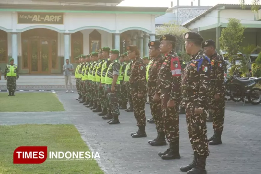 Lamongan Gelar Apel Kesiapsiagaan dan Patroli Bersama, TNI dan Ansor-Banser Bersinergi Jaga Kondusifitas Wilayah