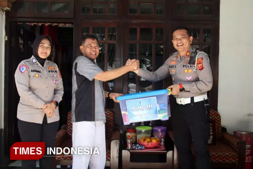 HUT ke-70 Lalu Lintas, Polres Majalengka Kenang Jasa Purnawirawan Lewat Aksi Sosial