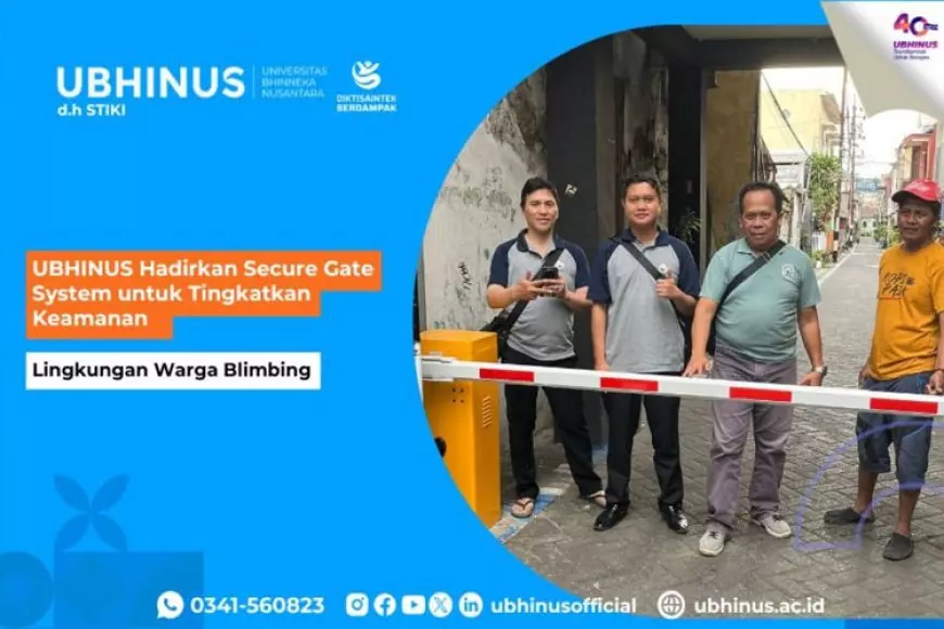 UBHINUS Hadirkan Secure Gate System untuk Tingkatkan Keamanan Lingkungan Warga Blimbing