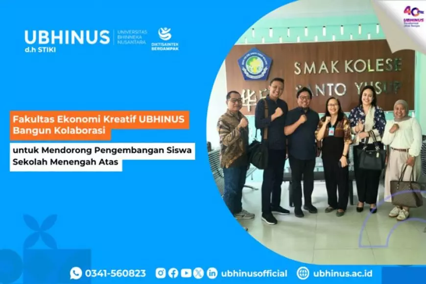 Fakultas Ekonomi Kreatif UBHINUS Malang Dorong Pengembangan Siswa Sekolah Menengah Atas