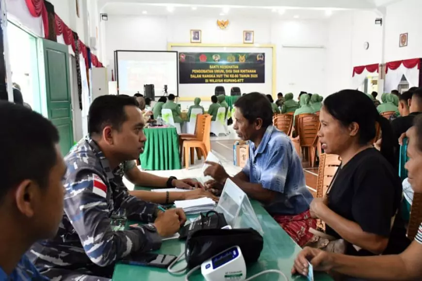 Berpartisipasi dalam Baksos HUT ke-80 TNI di Kota Kupang, Begini Kata Aster Kodaeral VII