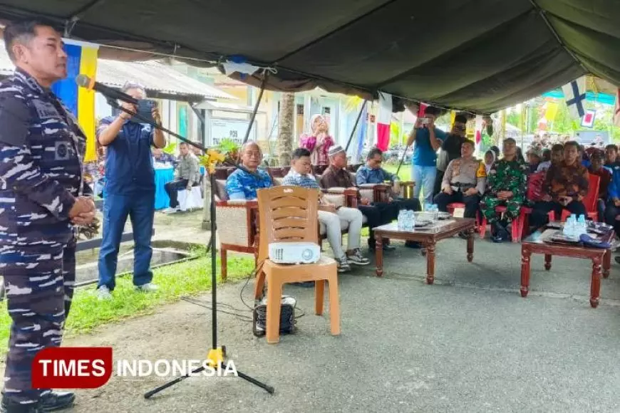 Jaga Keutuhan NKRI, TNI AL Gelar Sosialisasi Wawasan Kebangsaan dan Baksos di Pulau Morotai