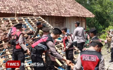 Peduli Korban Bencana, Polres Blora Salurkan Bantuan dan Kerahkan Personel ke Desa Getas