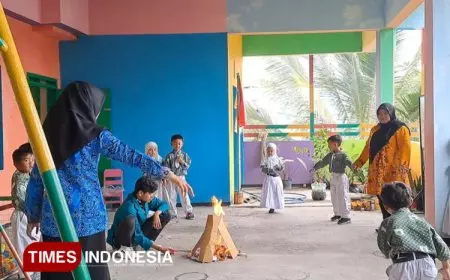 TK MUSLIMAT NU 40 Malang Terapkan Pembelajaran Mitigasi Bencana bersama Mahasiswa PPLK UNISMA 2025