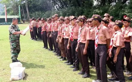 Ratusan Pelajar SMK Wilayah Kediri Ikuti Persami KKRI 2025 Kodam V Brawijaya