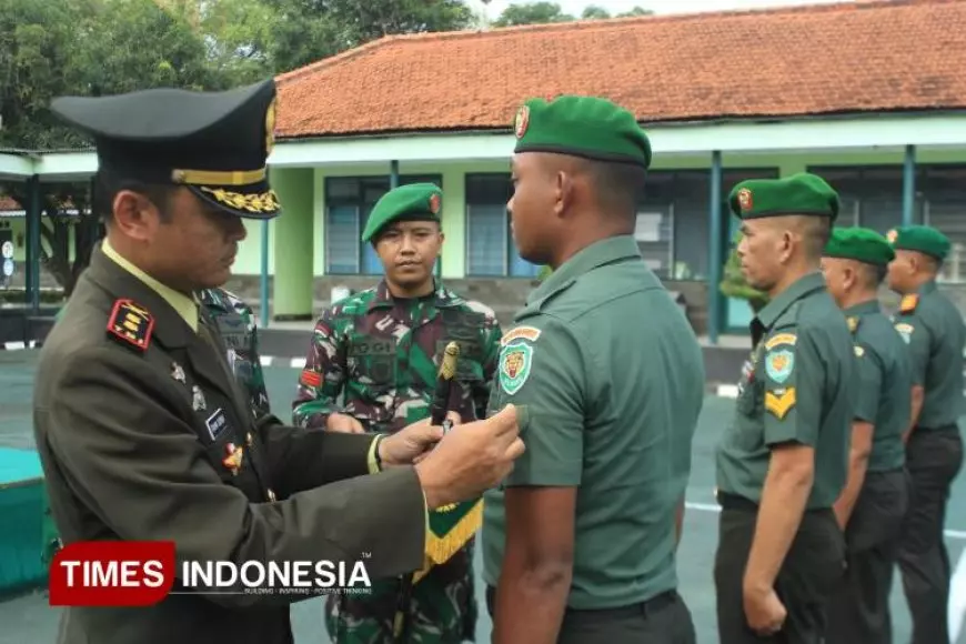 Puluhan Prajurit Kodim 0617 Majalengka Naik Pangkat, Dandim Tekankan Dedikasi