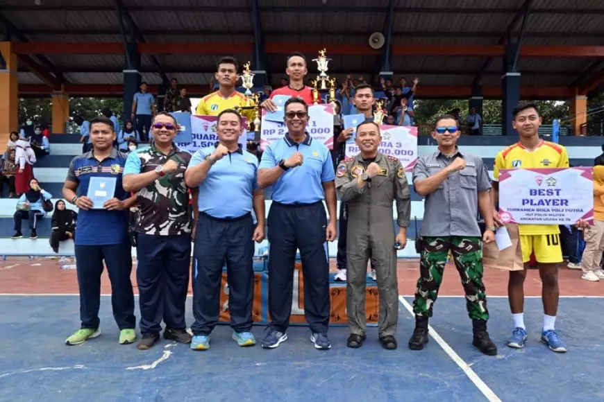 Depohar 30 Juara Turnamen Voli Antar Satuan di Lanud Abdulrachman Saleh Malang