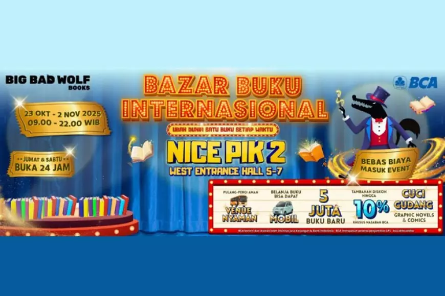 Resmi Dibuka! BBW Jakarta 2025 Hadir di NICE PIK 2: Lautan Jutaan Buku Baru, Hadiah Spektakuler, dan Keseruan Literasi Tanpa Batas!