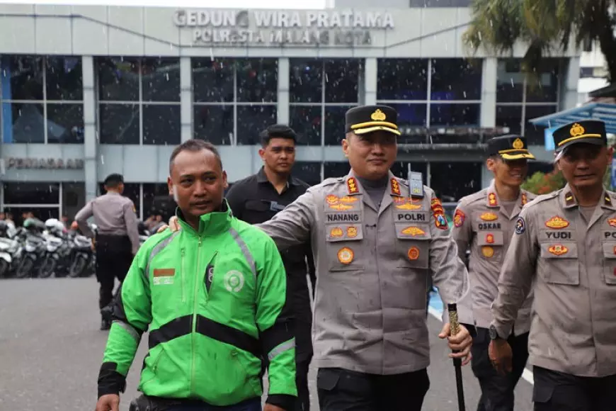 Sinergi Polresta Malang Kota dan Ojol Siap Jaga Keamanan Bersama