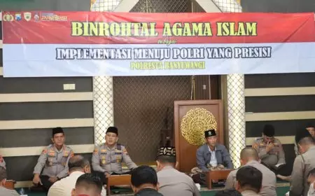 Bukan Hanya Tangguh di Lapangan, Polresta Banyuwangi Bentuk Anggota Berpondasi Moral Kuat Lewat Binrohtal