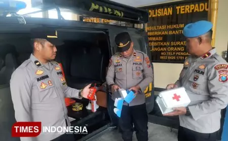 SPKT Polres Pacitan Pastikan Kesiapsiagaan Mobil Patroli Lewat Pengecekan Toolkit