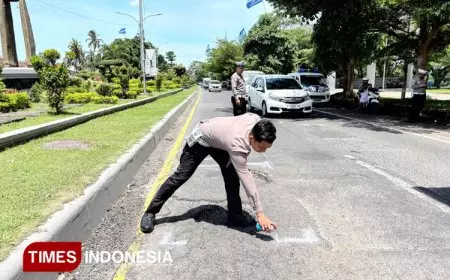 Satlantas Polresta Banyuwangi Petakan Jalan Berlubang, Agar Segera Dapat Perbaikan