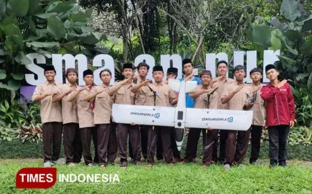 Ekstrakurikuler Robotik SMA An Nur Bululawang Malang Dalami Teknologi UAV Bersama Tim Peneliti UM