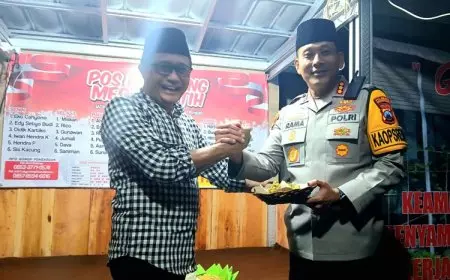 Resmikan Poskamling Merah Putih Sempu, Ini Pesan Kapolresta Banyuwangi