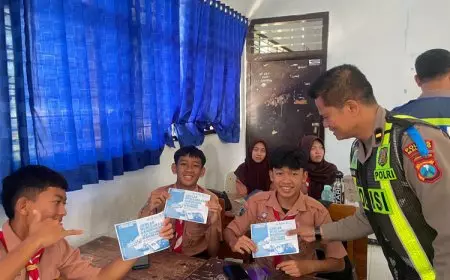 Satlantas Polres Malang Tingkatkan Edukasi Keselamatan Lalu Lintas pada Kalangan Pelajar