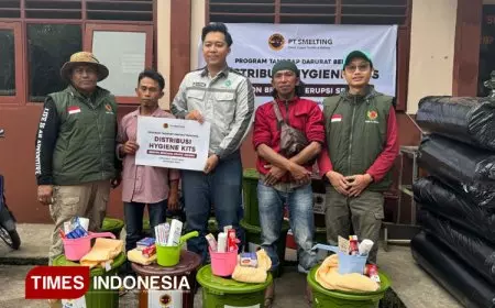 Ikut Tangani Bencana, Smelting Salurkan Bantuan ke Korban Erupsi Semeru