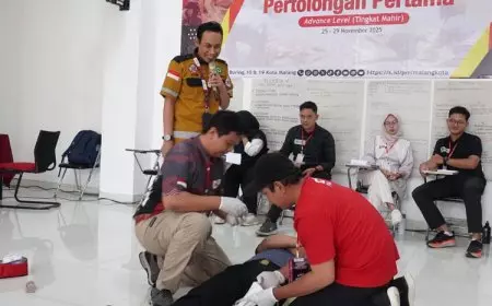PMI Kota Malang Tingkatkan Kapasitas Relawan Lewat Pelatihan Pertolongan Pertama Tingkat Mahir
