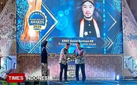 CEO KEK Singhasari Raih Region Impact Investor Award di Radar Malang Awards 2025