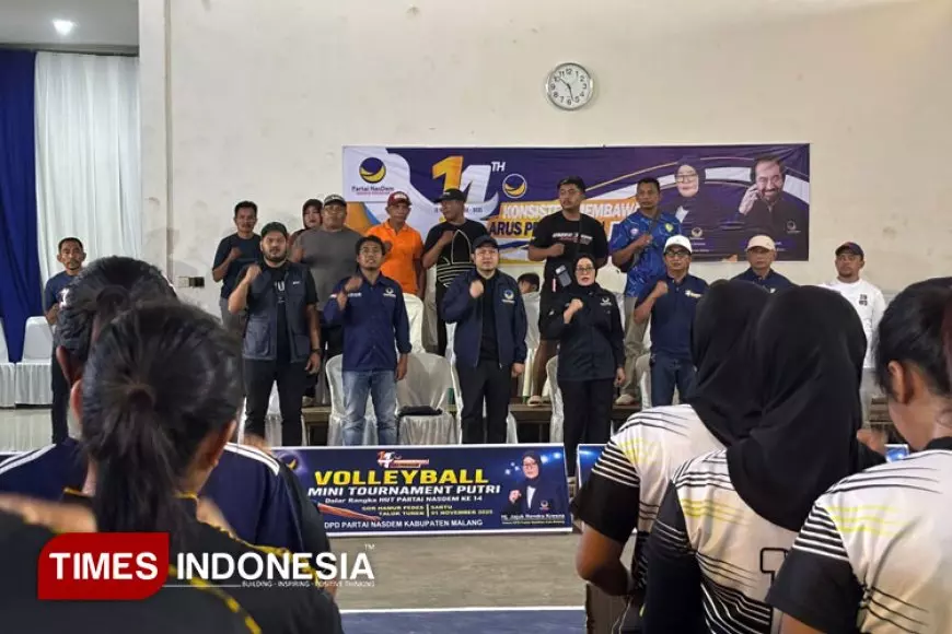 Turnamen Voli Mini Putri NasDem Malang Bangun Semangat Kebersamaan dan Hidup Sehat