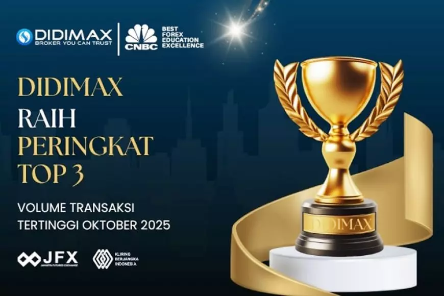 DIDIMAX Raih Peringkat TOP 3 Best Broker JFX Oktober 2025