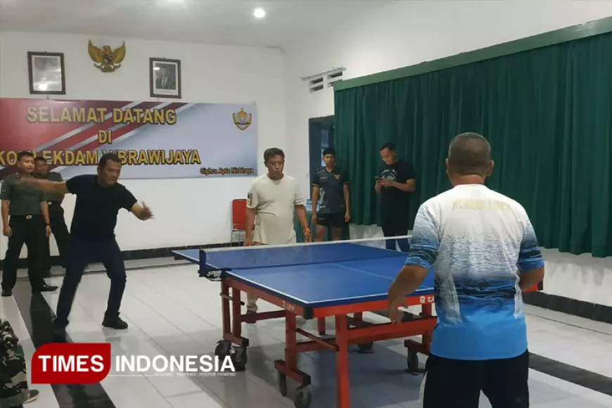 Dari Pingpong ke Persaudaraan, Komlekadam V Brawijaya dan GM FKPPI Jatim Perkuat Sinergi di Kota Malang