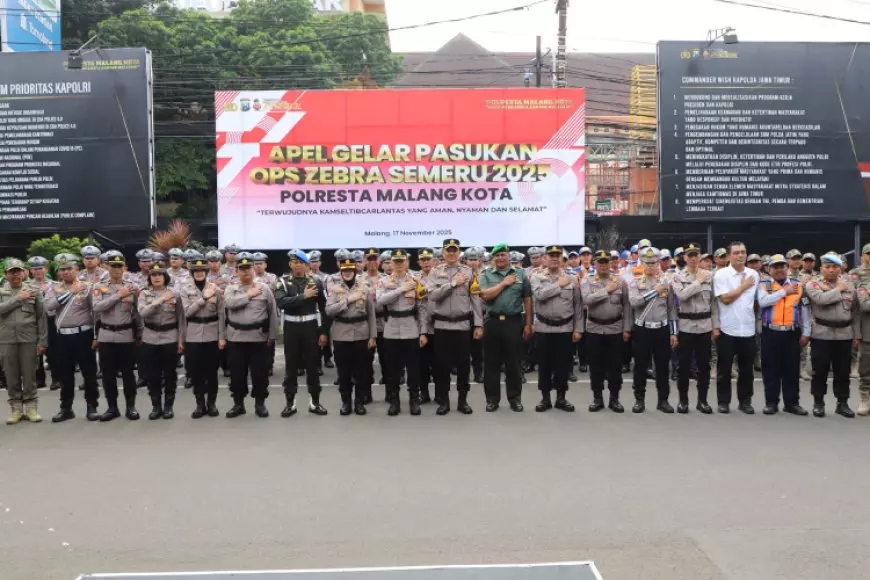 Ops Zebra Semeru 2025, Polresta Malang Kota Tegas Tingkatkan Komitmen Keselamatan Lalin